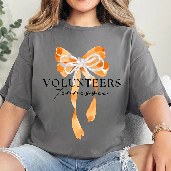Tennessee Collegiate Bow Tee for wholesale by Pocketful of Prints