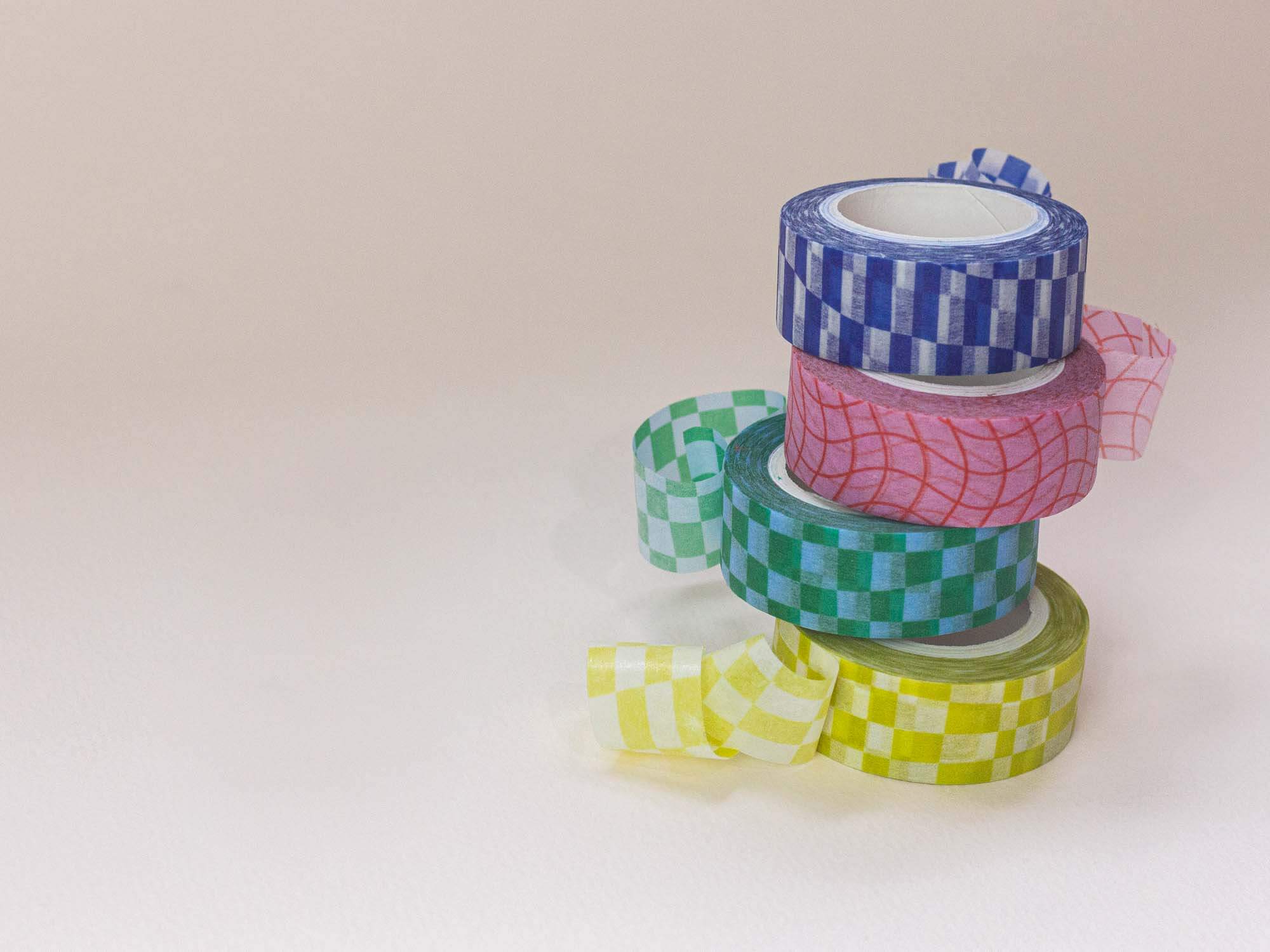 My Darlin' - Wholesale Washi Tape - Space Time 15mm • Warped Checks Washi Tape3