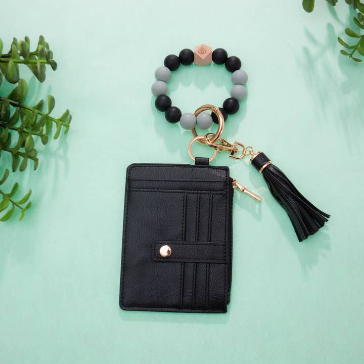 Sparkle Being - Wholesale Card holder – women's - Large Capacity Silicone Beaded Bracelet Card Holder & Case