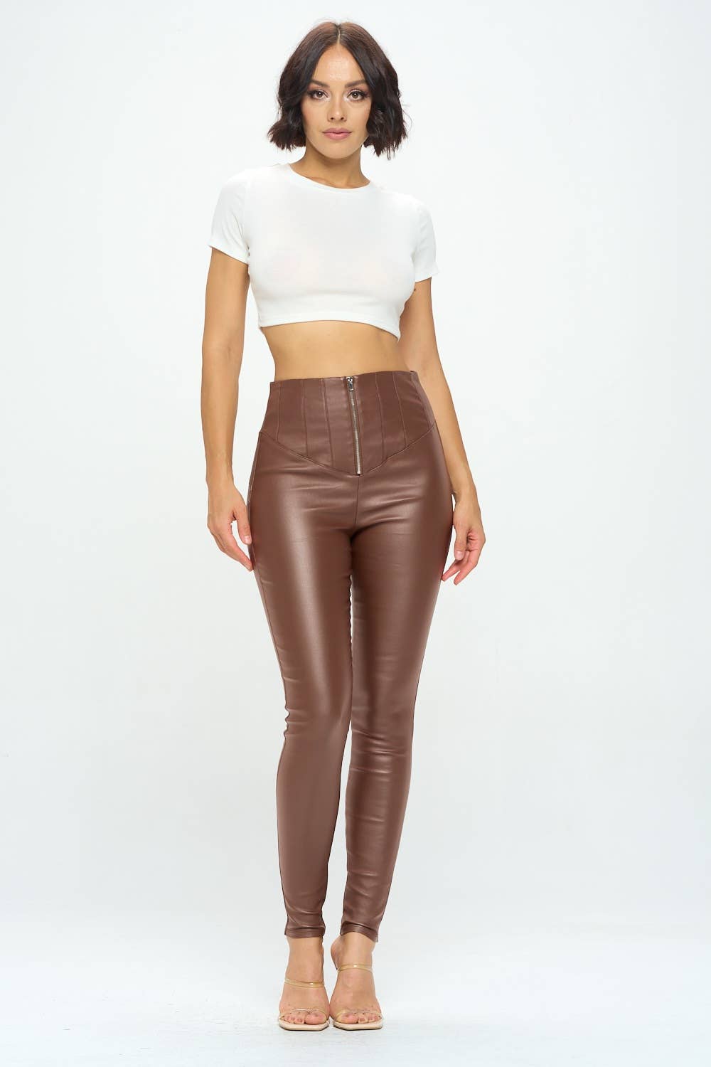 Chocolate USA – Calças - Mulher por atacado – CALÇAS PU YP46227