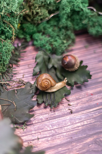 Costurero Real – Großhandel Haarnadeln – Schnecken-Haarspangen im Wald-Stil – märchenhafte Hochzeits-Accessoires von goblincor2
