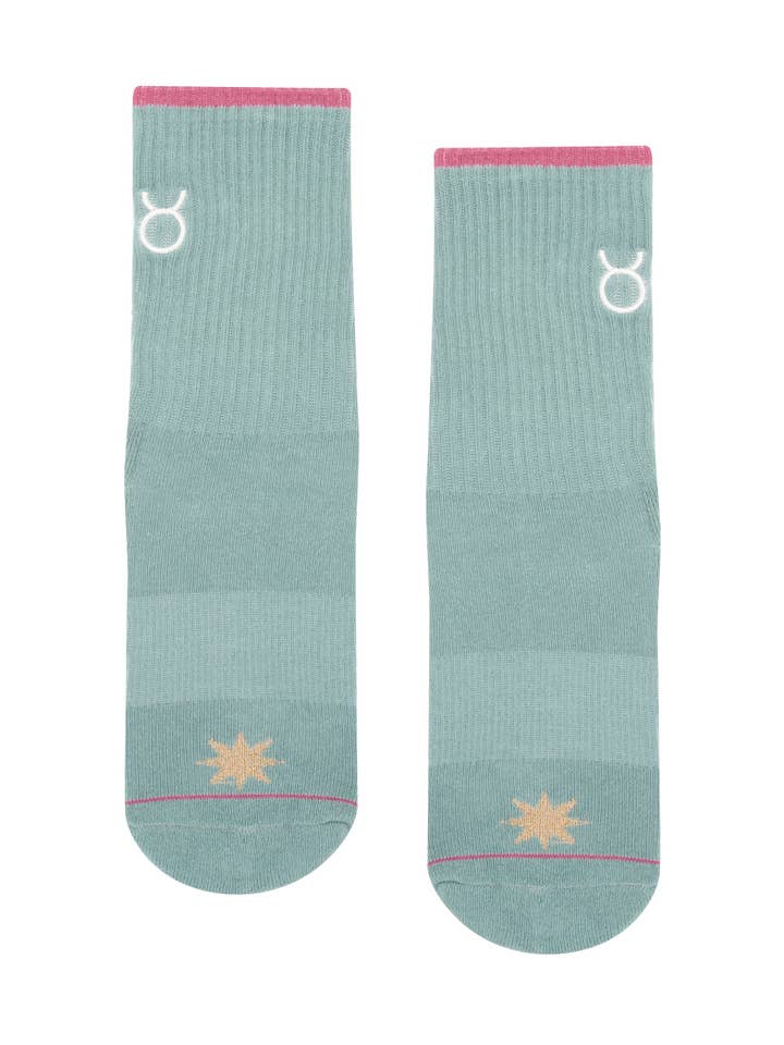 MoveActive - Wholesale Socks - Women's - Crew Non Slip Grip Socks - Taurus
