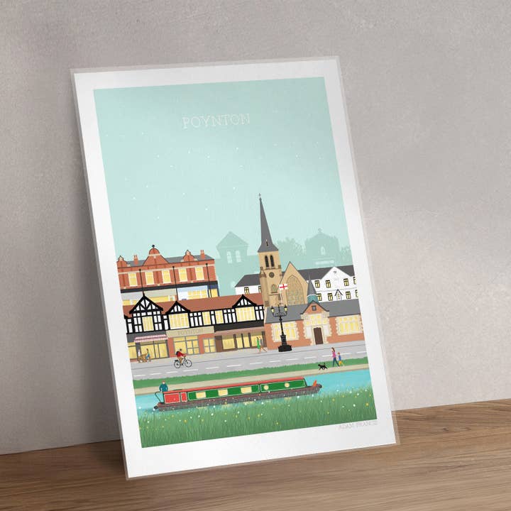 Poynton Art Print for wholesale by Adam Francis Illustrator