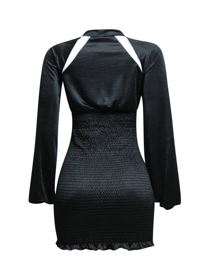 K Too - Wholesale Dress - Women's - Smocking body satin dress2