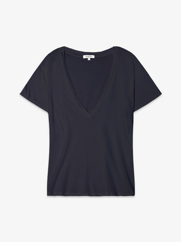 Supima Cotton Deep V Neck Tee for wholesale by Noend Denim