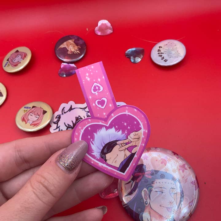 Elegant Potato Anime - Wholesale Bladwijzer - Jujutsu Kaisen magnetische hartvormige bladwijzers voor heren 4