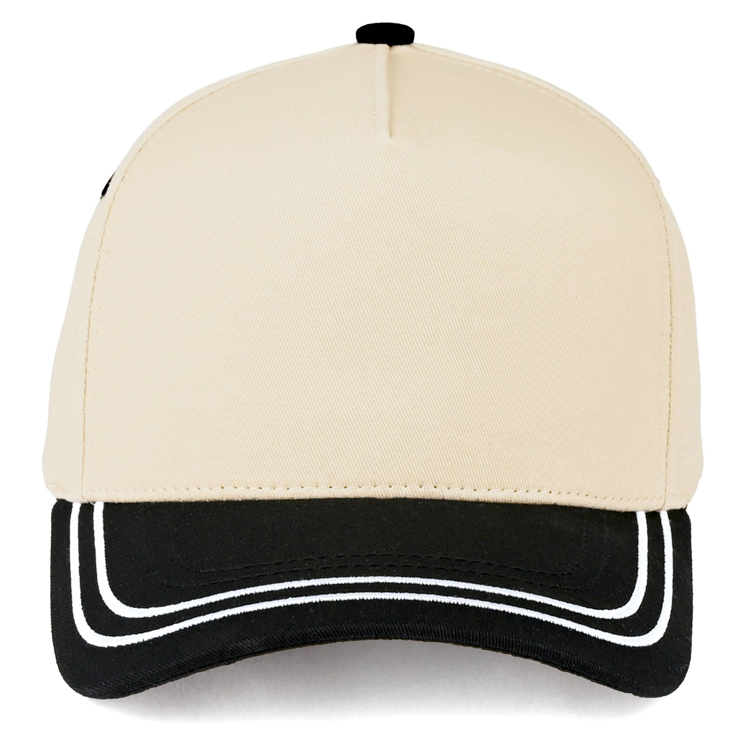 Hana – Engroshandel Trucker hat - Dame – C.C Two Tone med Retro Stribe Bomuld Trucker Kasket1