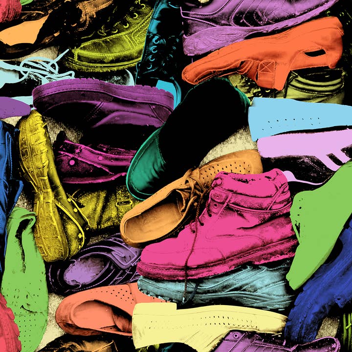 Árbol de Zapatos - Papel Pintado Desigual para venta al por mayor de Detroit Wallpaper Co.