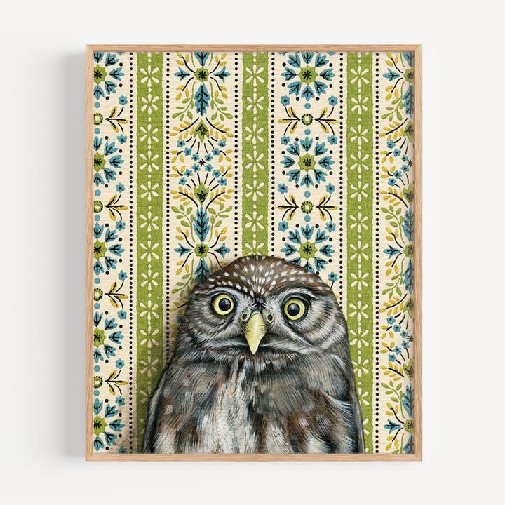 Pygmy Owl - Stampa artistica - Owl Lover per la vendita all'ingrosso da parte di Emily Uchytil