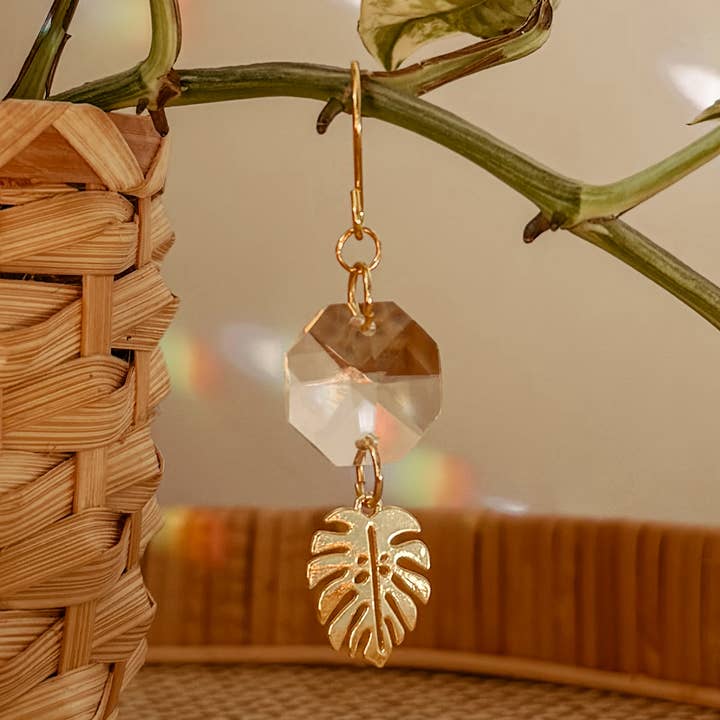 Meraki The Studio Co. – wholesale Solfångare – Växtcharm | Solfångare + Monstera-blad | Ranktillbehör0