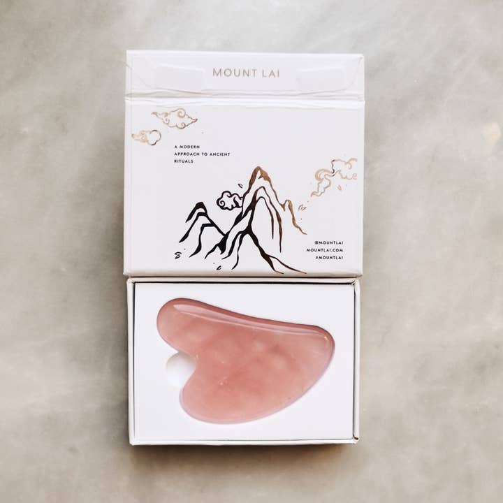 Mount Lai - Wholesale Gua Sha Tool - The Rose Quartz Gua Sha Facial Lifting Tool1