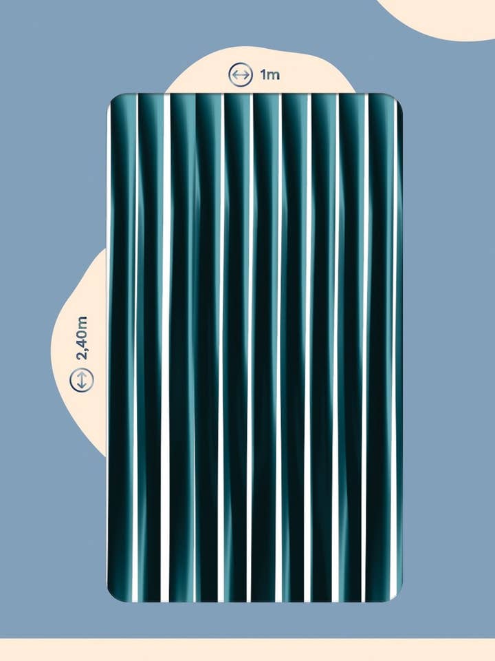 C&L Lamé Curtain - Matte Petrol Blue for wholesale by P'tit Clown