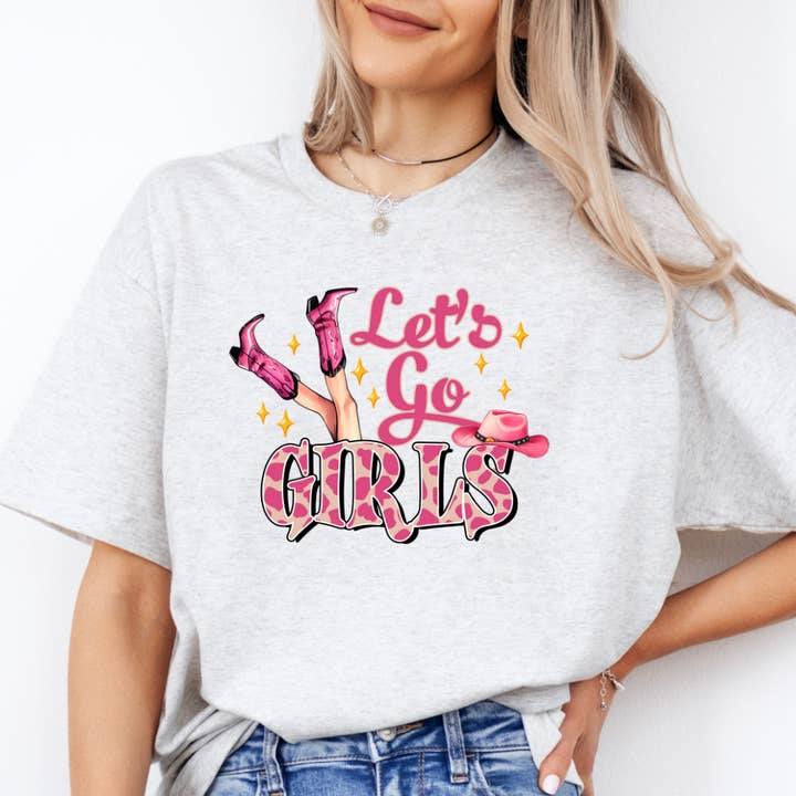 Let's Go Girls Western Tee for wholesale by Londas Tees and Tumblers
