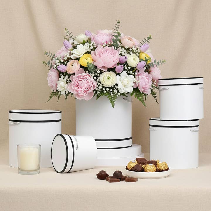 Elegant Design Supply - Wholesale Decorative Box - French Inspired Cylinder Floral Box4