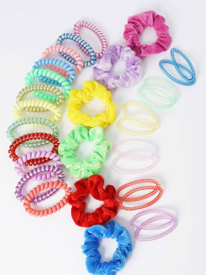 Conjunto Gravatas Espiral Veludo por atacado de Amerikan Basics