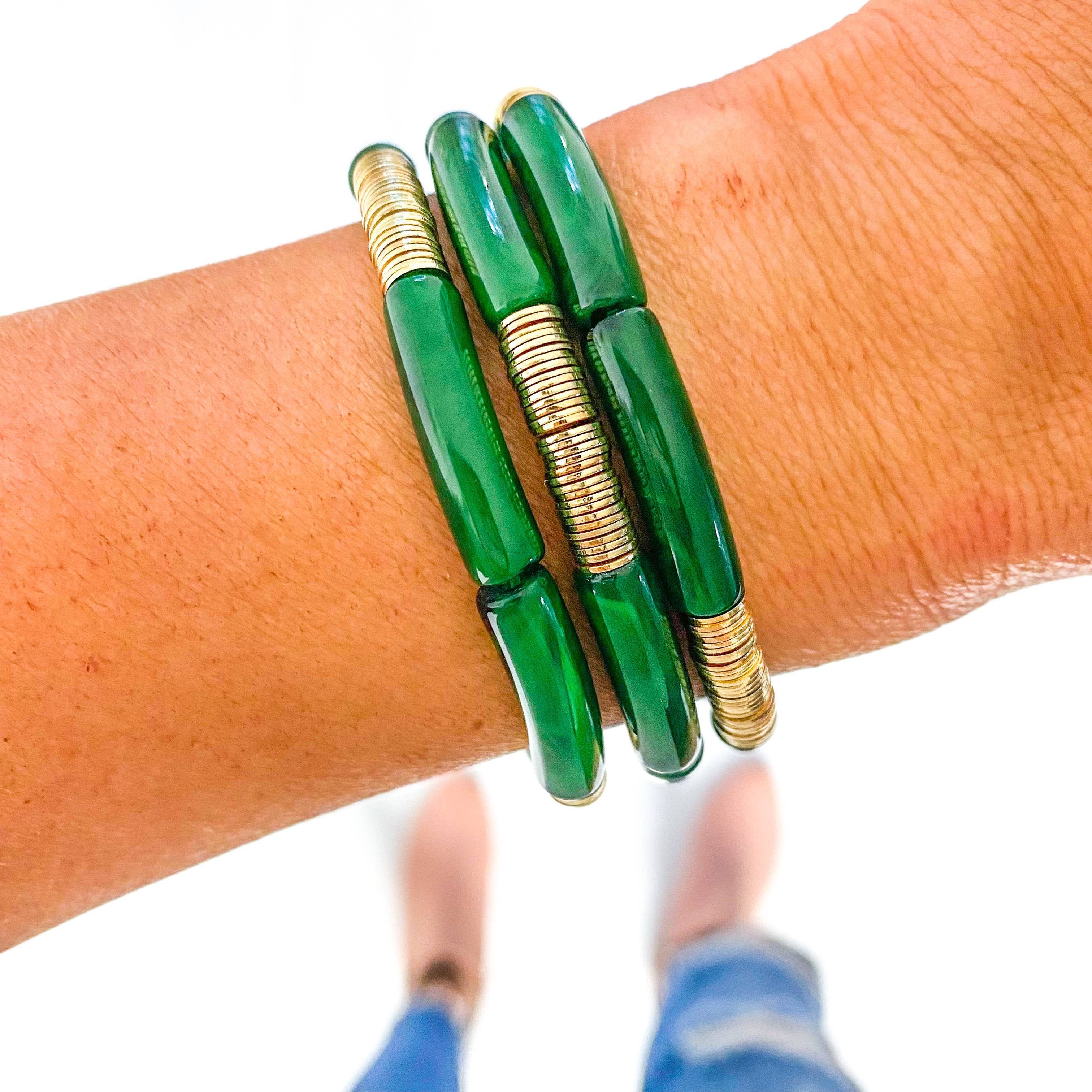 Savvy Bling – Conjunto de joias por atacado – Pulseiras & Colares Green Game Day17