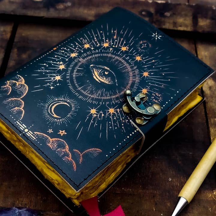 MNM HANDICRAFTS – wholesale Journal/diary – Book of Spells Grimoire Celestial Evil Eyes Journal Notebook3