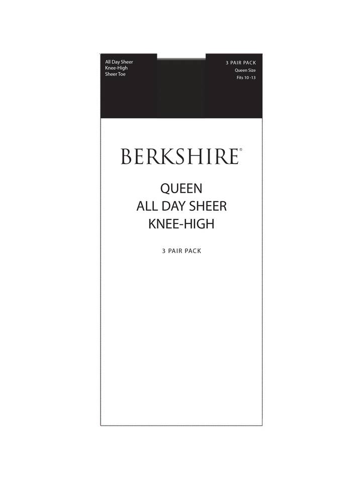 Berkshire - Wholesale Socks - Women's - 3 Pair Pack Queen All Day Sheer Knee High - 6729