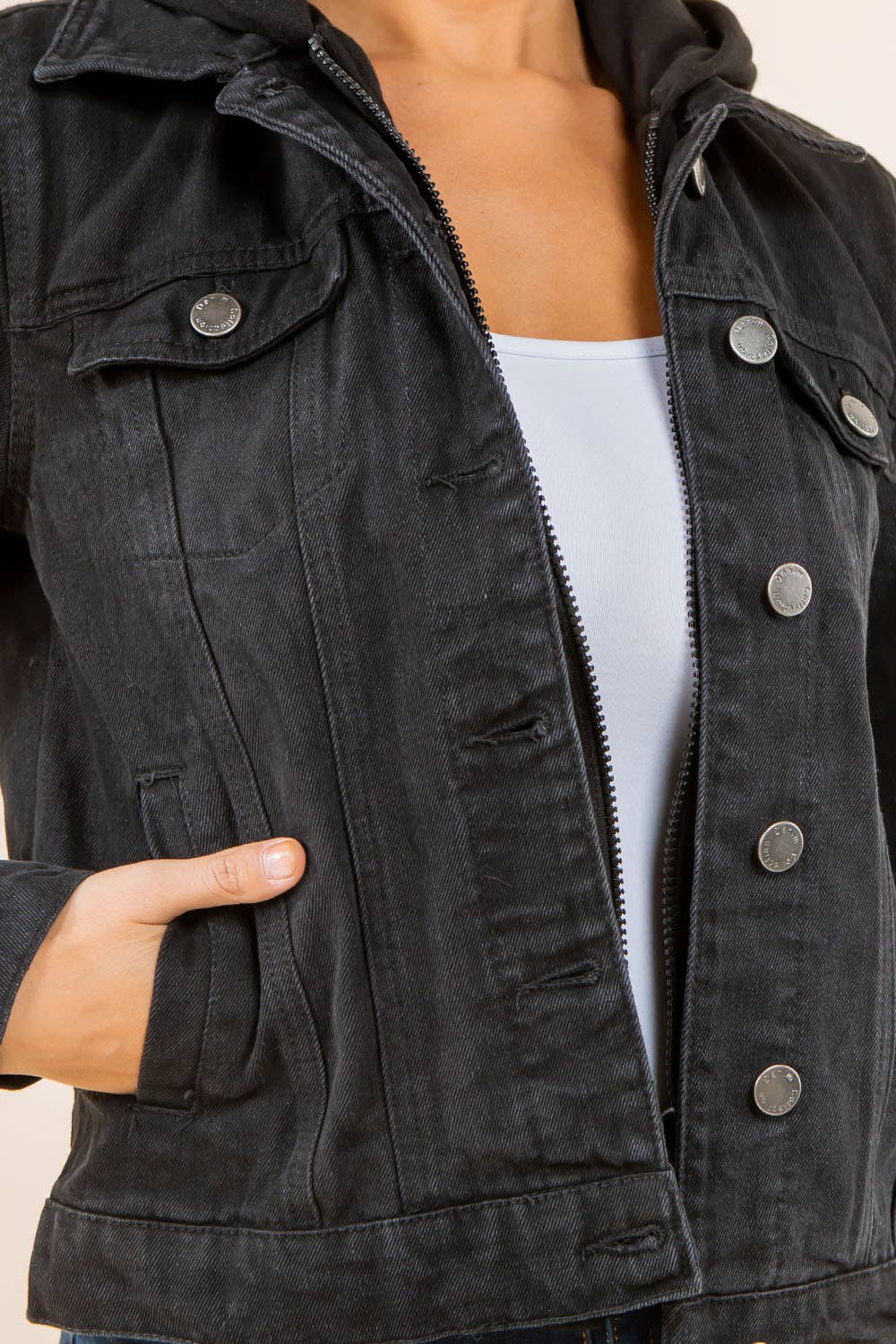 Veracci - Wholesale Denim Jacket - Women's - SWEATSHIRT HOODED DENIM JACKET3