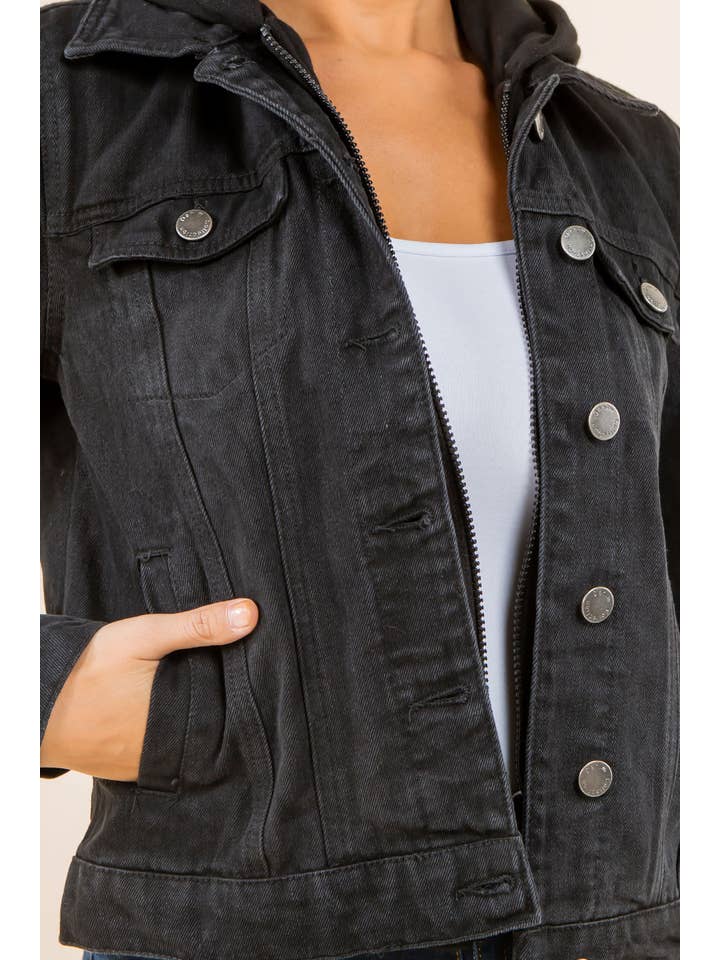 Veracci - Wholesale Denim Jacket - Women's - SWEATSHIRT HOODED DENIM JACKET3