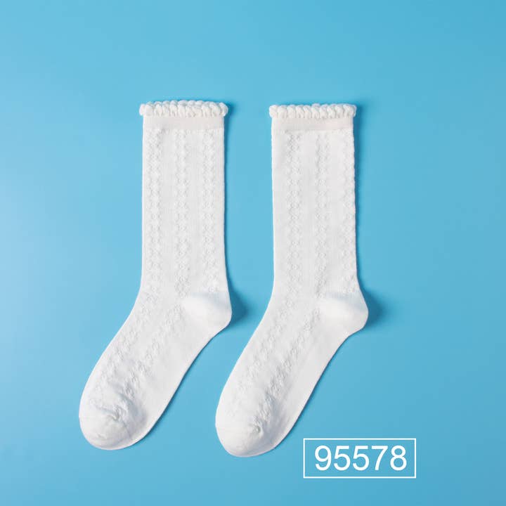 Marc JoJo - Wholesale Socks - Women's - CalcetinCalcetinees mid-calf white socks vintage Lolita style4