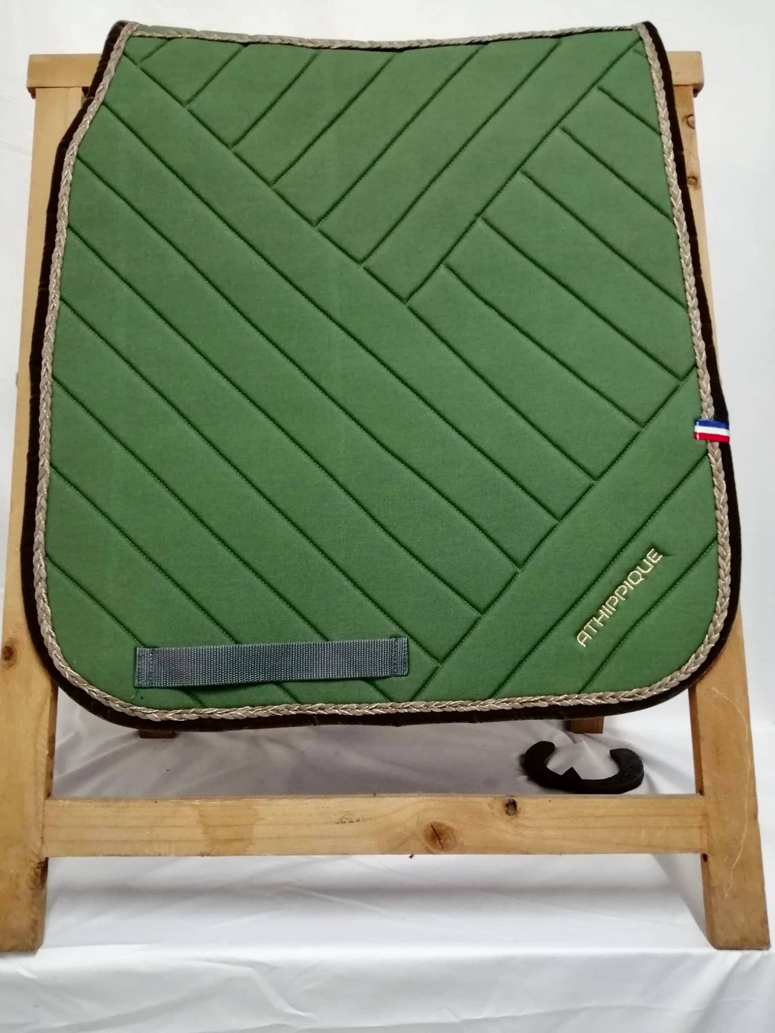 Athippique - Vendita all'ingrosso Attrezzatura da equitazione - Sottosella da dressage verde uniforme4