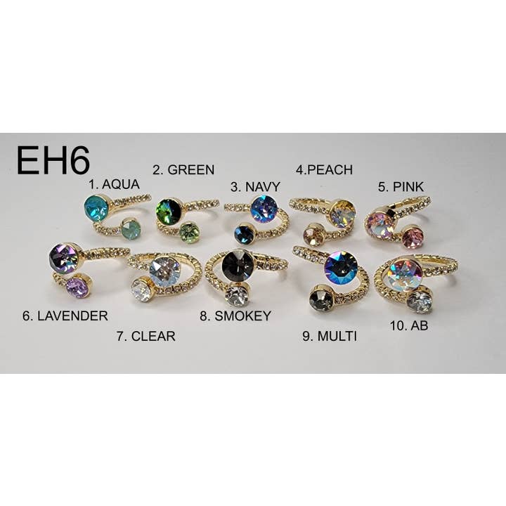 ADJUSTABLE SWAROVSKI ELEMENT RING. for wholesale by BETTYOH INC