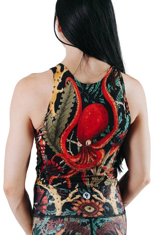 Yoga Democracy - Wholesale Athletic Top - Women's - Reversible Knot Top in Coral My Name1