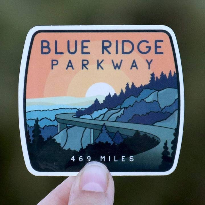 Blue Ridge Parkway - Vinyl Sticker for wholesale by Squatchy