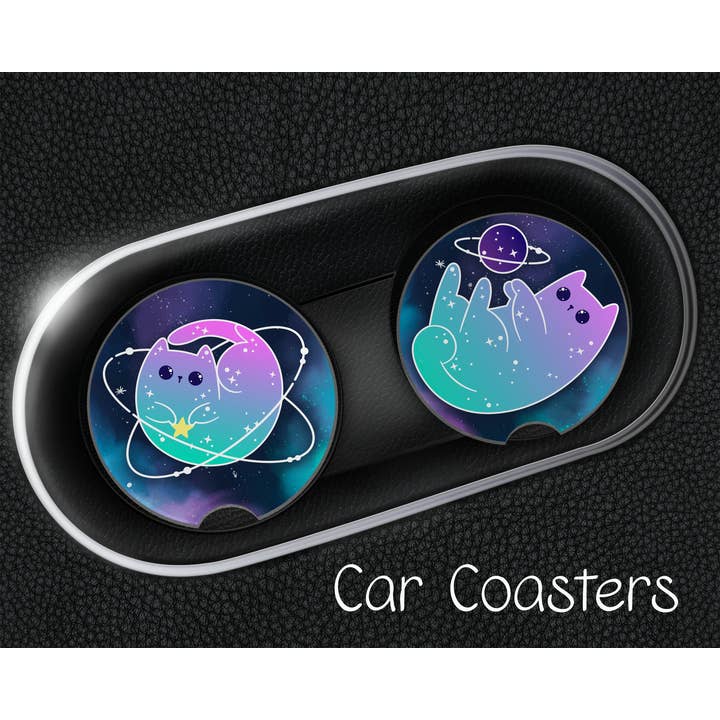 Space Cats Car Coasters for wholesale by FunUsual Suspects
