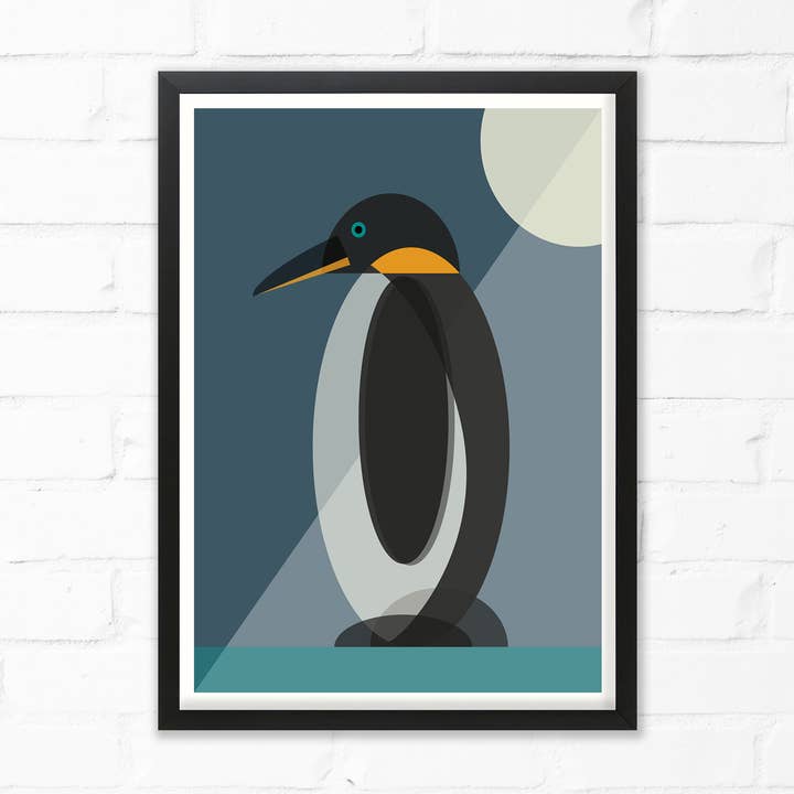 Mid Century Pinguïnprint voor wholesale door Cloud Cuckoo Design