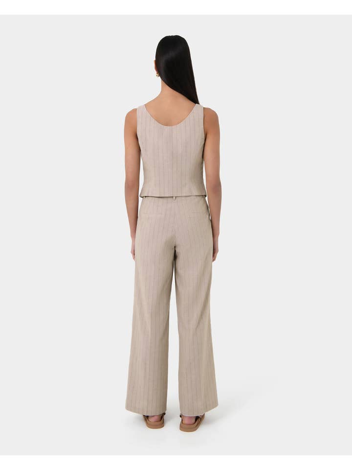 Forcast - Wholesale Pants - Women's - Forcast Women's Ria Stripe Cotton Blend Pants