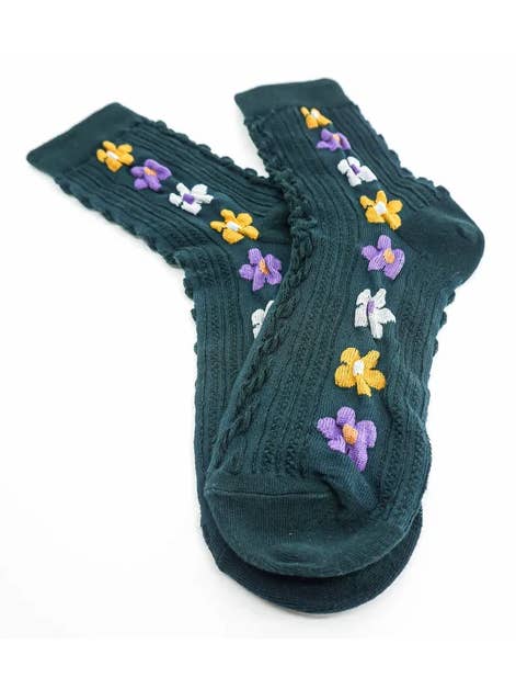 Comfortarians – wholesale Socks – Women's – Floral Cotton Socks For Women | Big Patterened Flower Socks