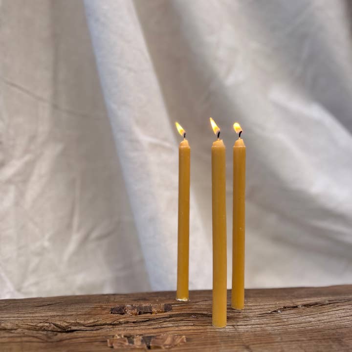 Coe 112 - Wholesale Tapered Candle/Candlestick - 1/2" x 7" Beeswax Monastery Candle