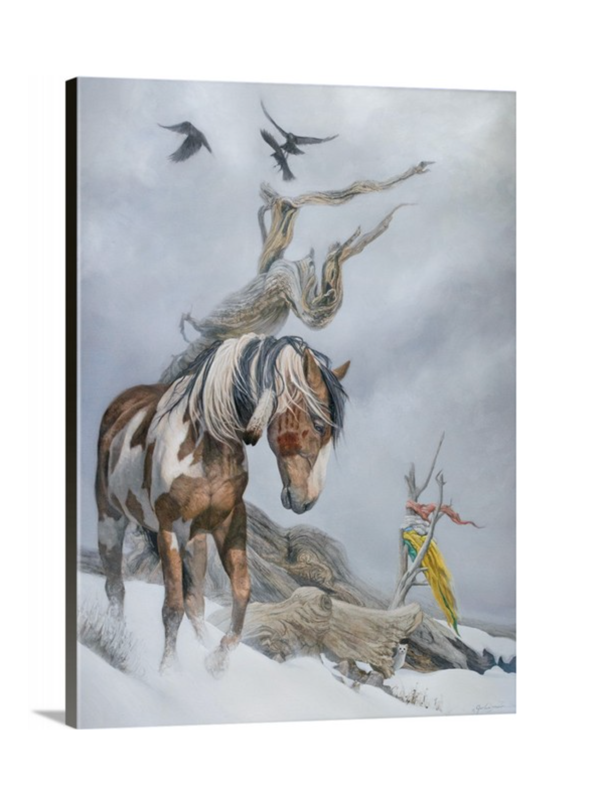 James Corwin Fine Art – Engroshandel Kunsttryk – Spirit - Native American Horse Western Animal Art Print1