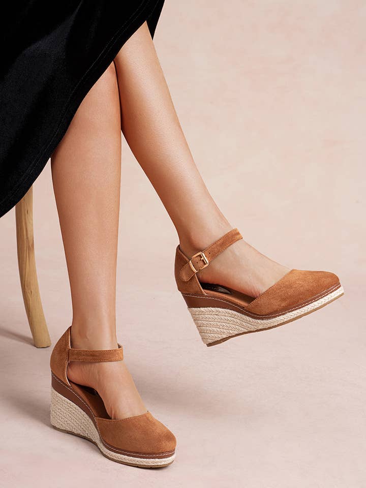 LADY GLORY - Wholesale Wedges - Women's - Wedge espadrille sandals in suede12