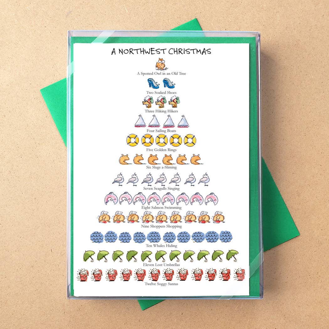 Allport Editions – Großhandel Weihnachtskarte – USA Regionen: 12 Days of Christmas Boxed Cards - 5 Regionen1