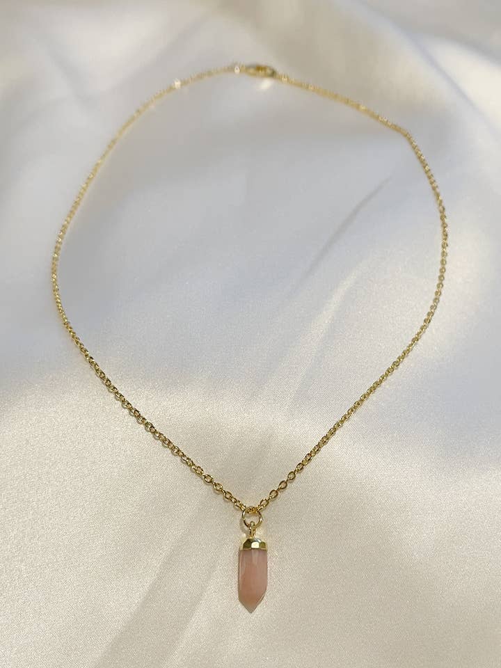 Collier Ayla (quartz rose) pour la vente par Starlite By J