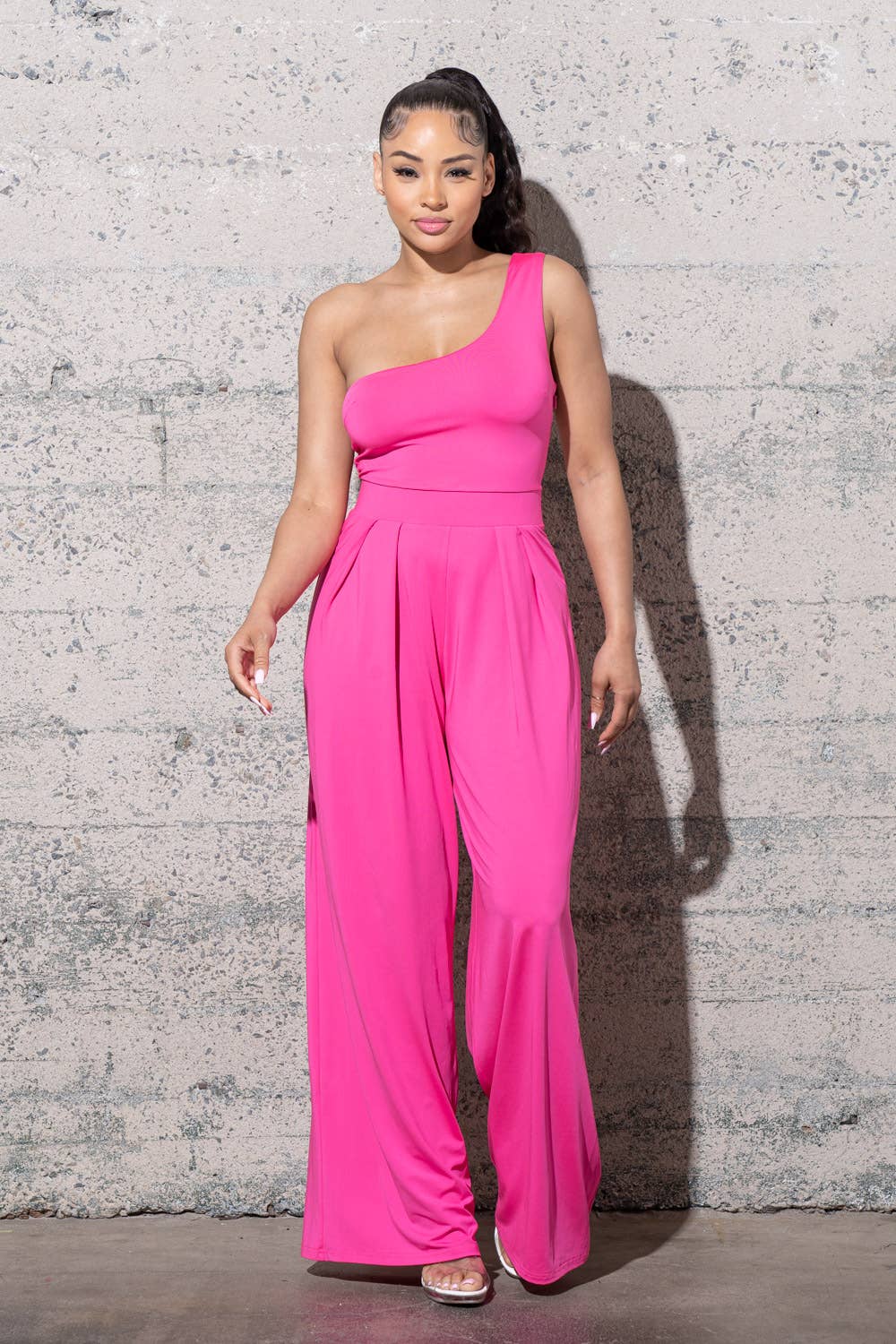 Melrose with Love - Wholesale Jumpsuit - Women's - WIDE LEG , ONE SHOULDER JUMPSUIT5