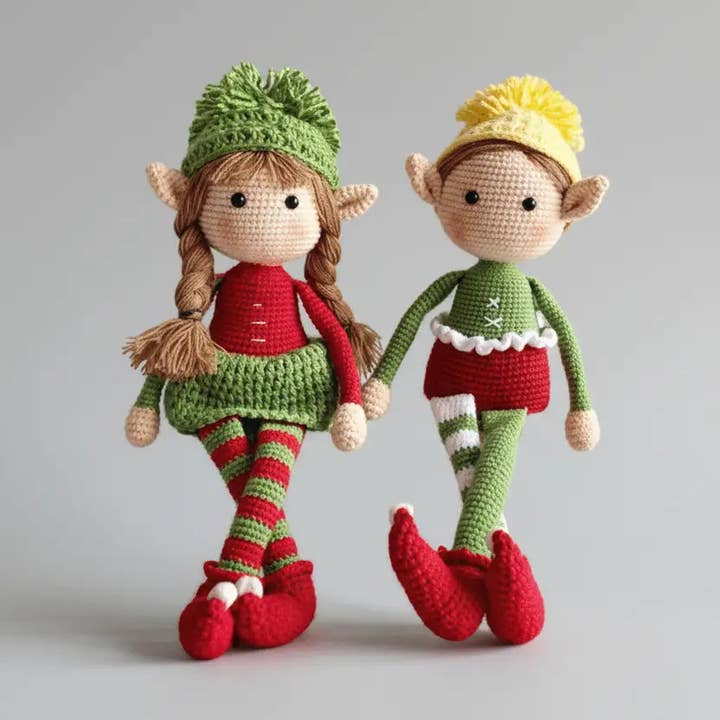 Handmade Crochet Cute Elf Dolls for wholesale by Joy Gift London