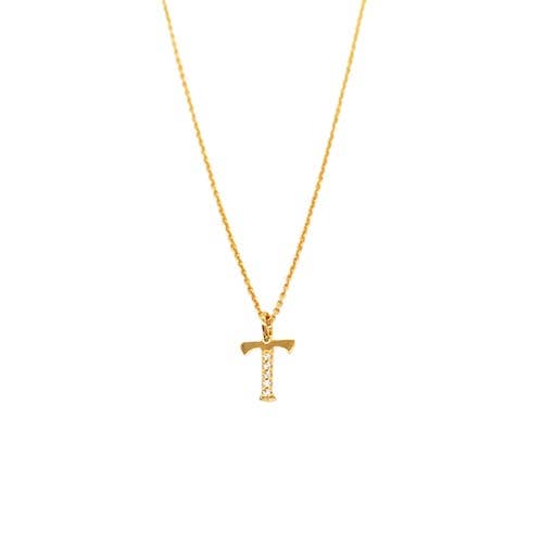 ST CZ, LETTERA «T» NL, IN ORO per la vendita all'ingrosso da parte di Fabienne