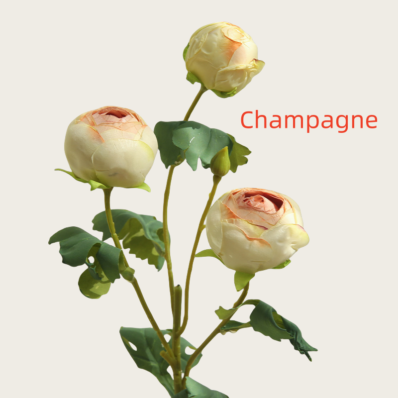 ACNITE(We cover U.S. import duties) – wholesale Artificial flowers – Artificial rose flowers,3 heads,dried looking,faux flowers9