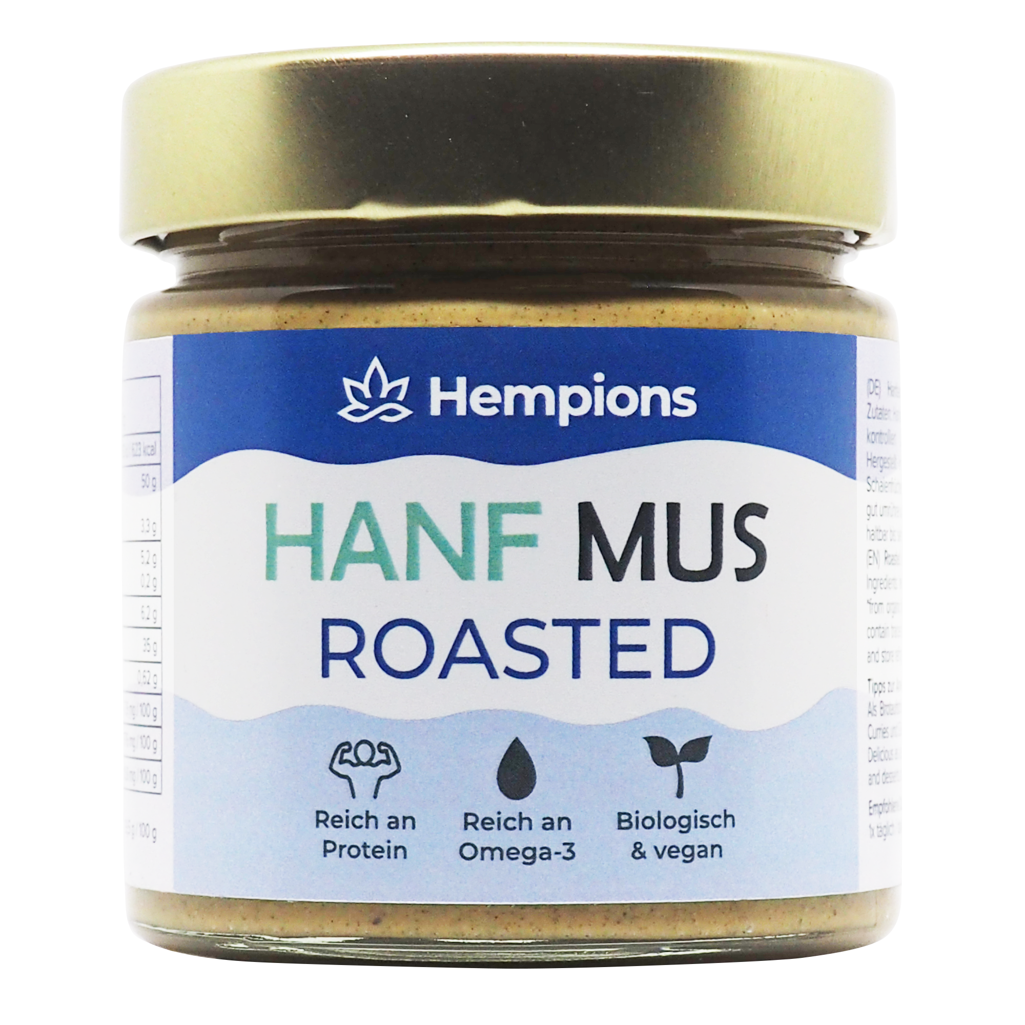 Hempions - Wholesale Nut Butter - Organic Hemp Butter Roasted 200 g - Nut Butter Alternative1