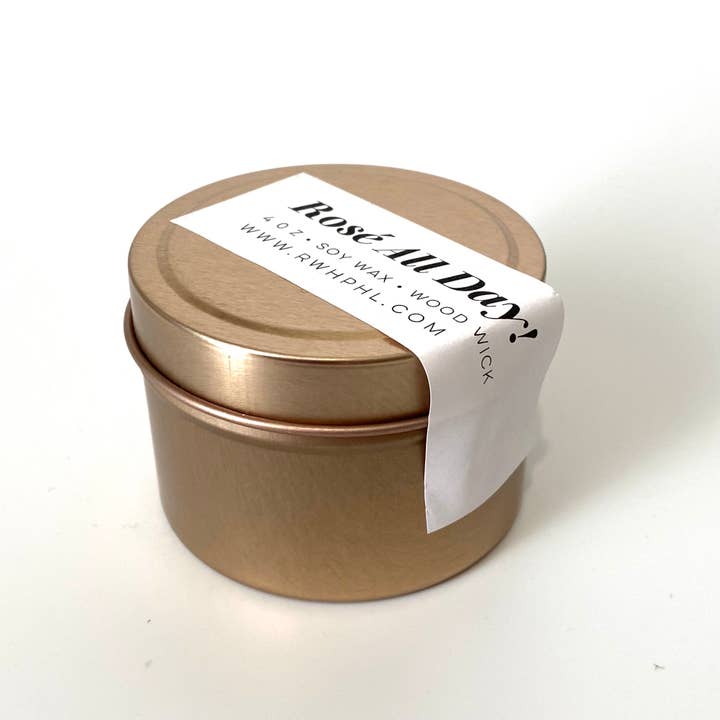 Rosewood Home - Wholesale Travel Candles - Rosé All Day Candle - 4oz1