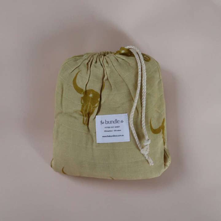 The Bundle Co - Wholesale Cot/Crib Sheets - Arizona Fitted Cot Sheet - 70% Bamboo + 30% Cotton