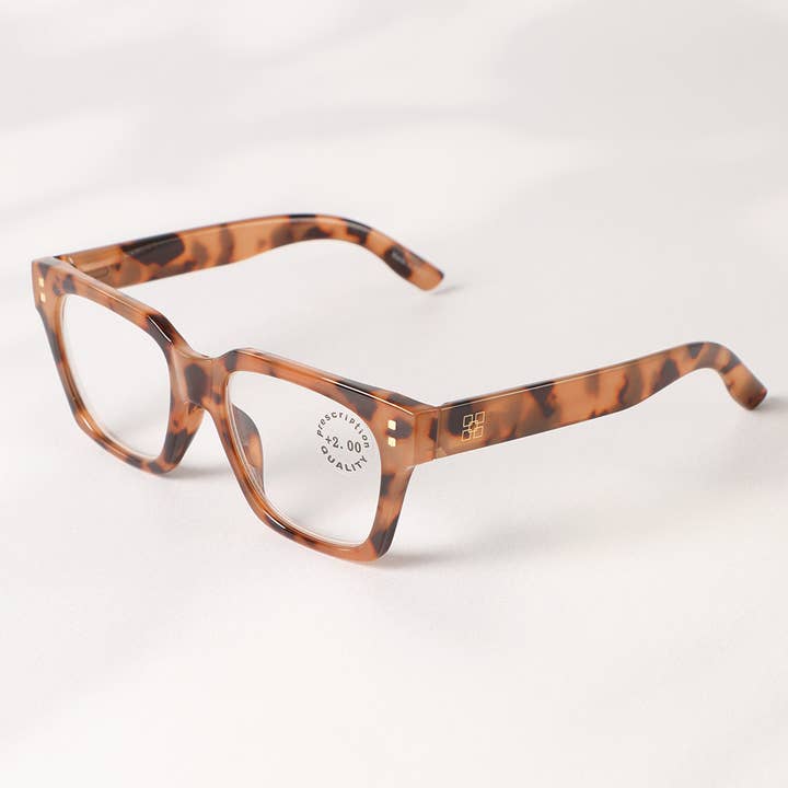 ASSORTED COLORS Leopard Square Glasses Frame Reading Glasses for wholesale on Faire