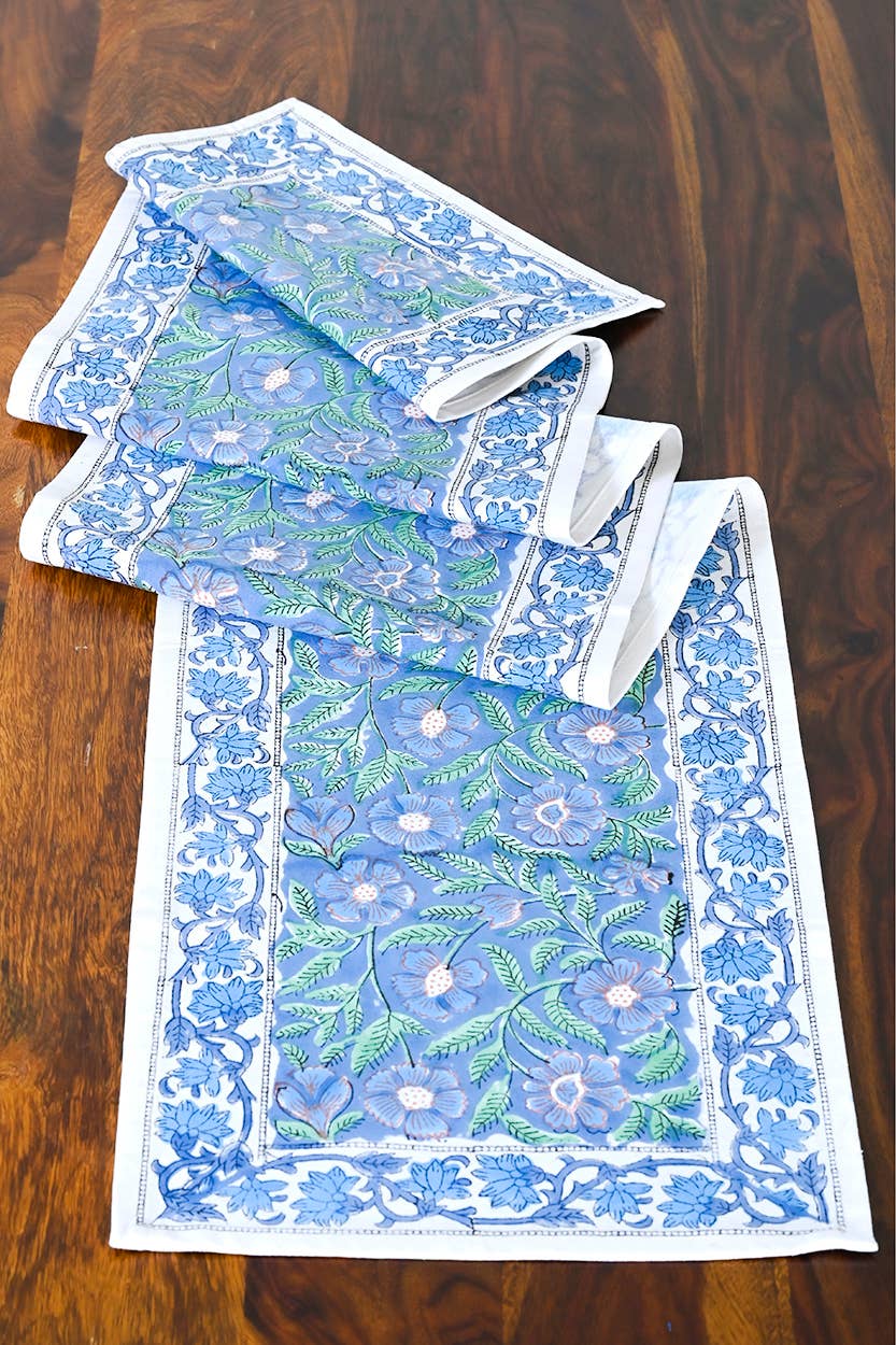 Sevya Handmade - Wholesale Table Runner - Sage & Blue Table Runner3