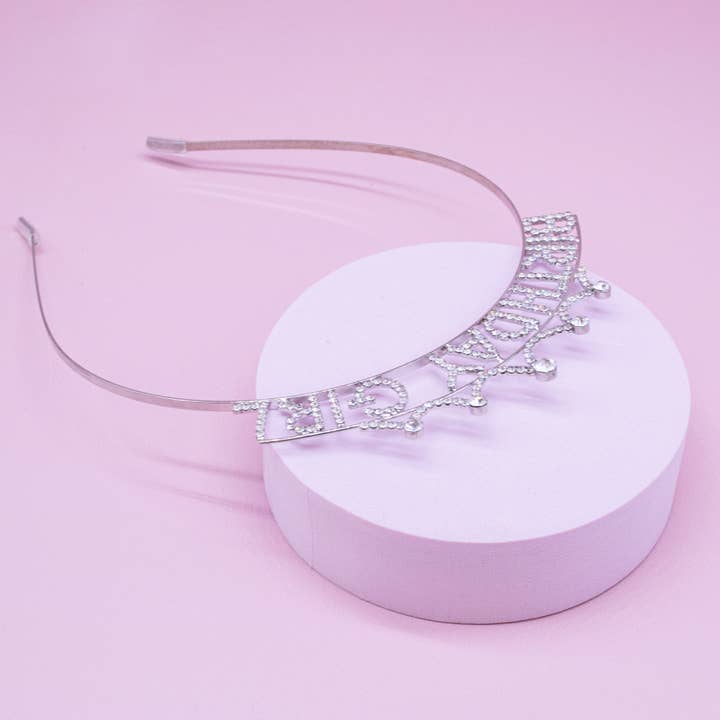 Frog Sac - Wholesale Tiara - Kids - Rhinestone Birthday Girl Tiara Crown Headband