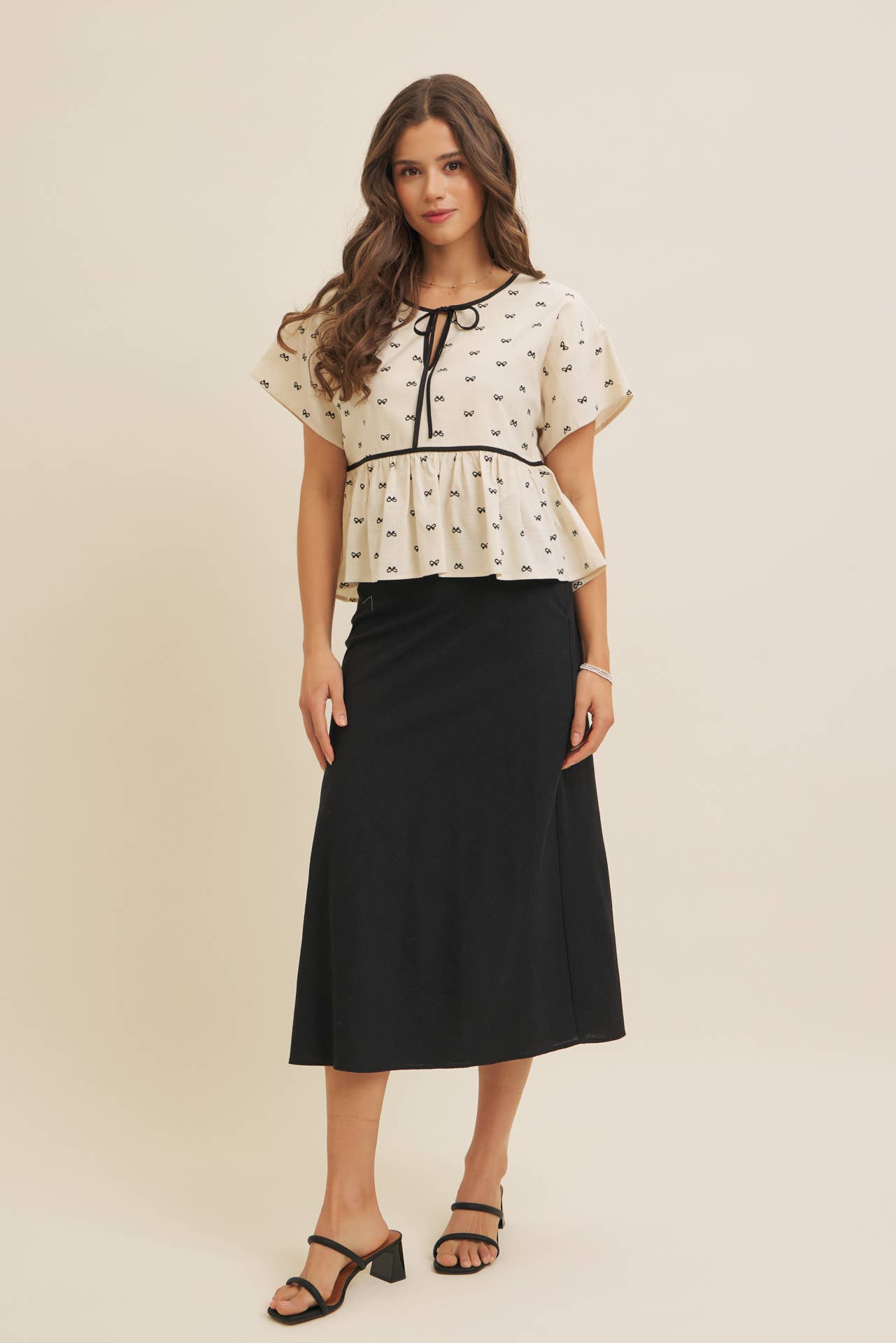 in february - Wholesale Skirt - Women's - VISCOSE LINEN BLEND BIAS CUT MAXI SKIRT WITH LINING26