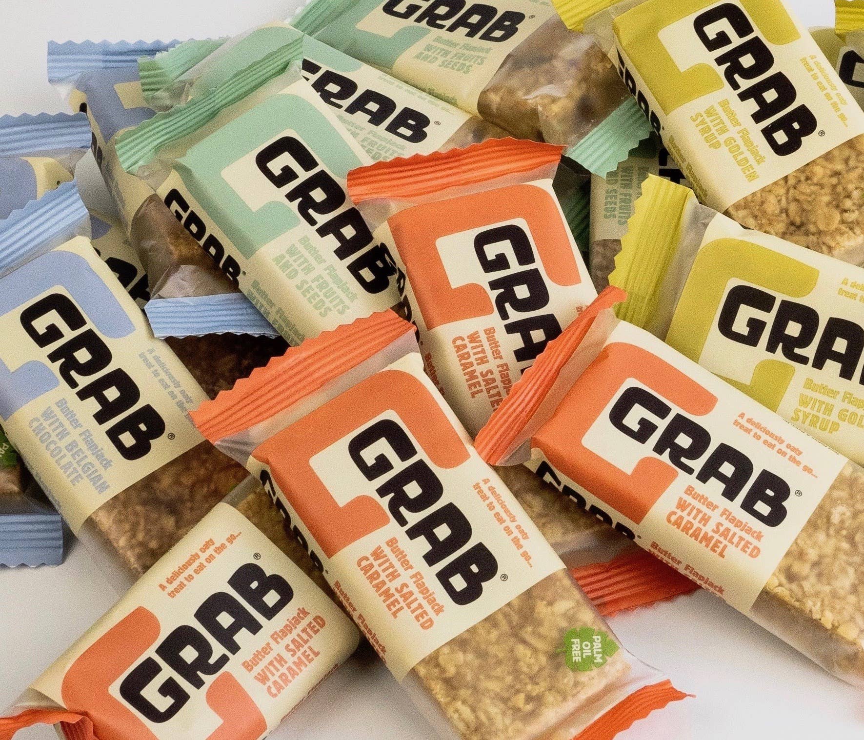 Jenks Brands Limited – wholesale Snack bar – Grab Energy Mixed Box of Butter Flapjacks 12x65g1